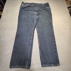 Carhartt FR Jeans Mens 40x29 Blue Straight Leg Cat 2 Distressed Denim